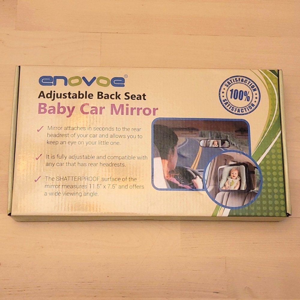 New In Box Enovoe Adjustable Backseat Baby Car Mirror(Universal)